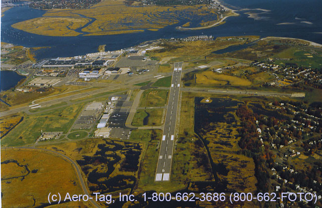 Bridgeport CT Airport Aerial Photograph 1996